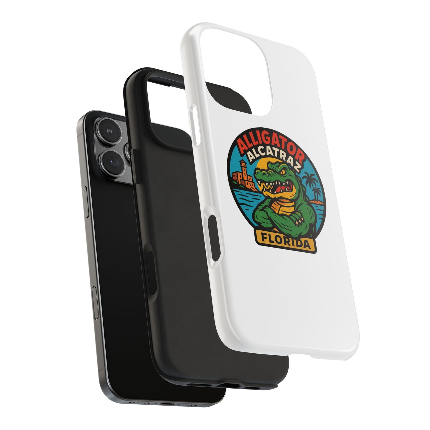Alligator Alcatraz Tough Phone Cases - Stylish Protection, Florida Souvenir, Wildlife Lover Gift, Trendy Accessories, Durable Design