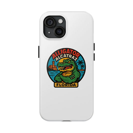 Alligator Alcatraz Tough Phone Cases - Stylish Protection, Florida Souvenir, Wildlife Lover Gift, Trendy Accessories, Durable Design