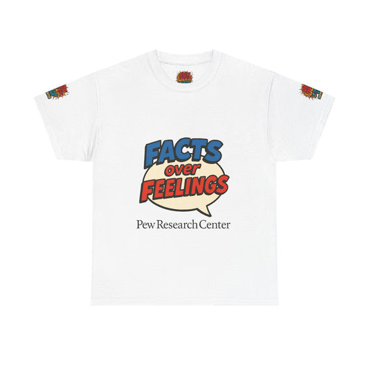 Fact Over Feelings Pew Unisex Heavy Cotton Tee | Perfect Gift for Celebrations, Casual Wear, Party, or Events