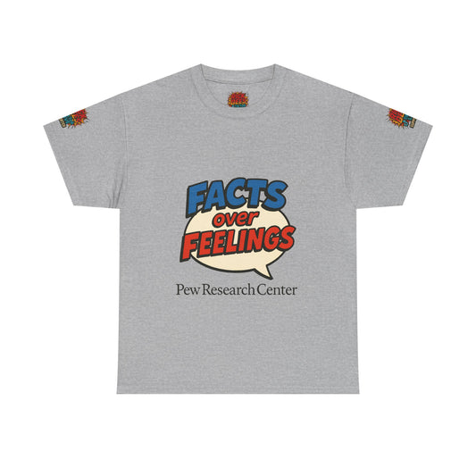 Fact Over Feelings Pew Unisex Heavy Cotton Tee | Perfect Gift for Celebrations, Casual Wear, Party, or Events