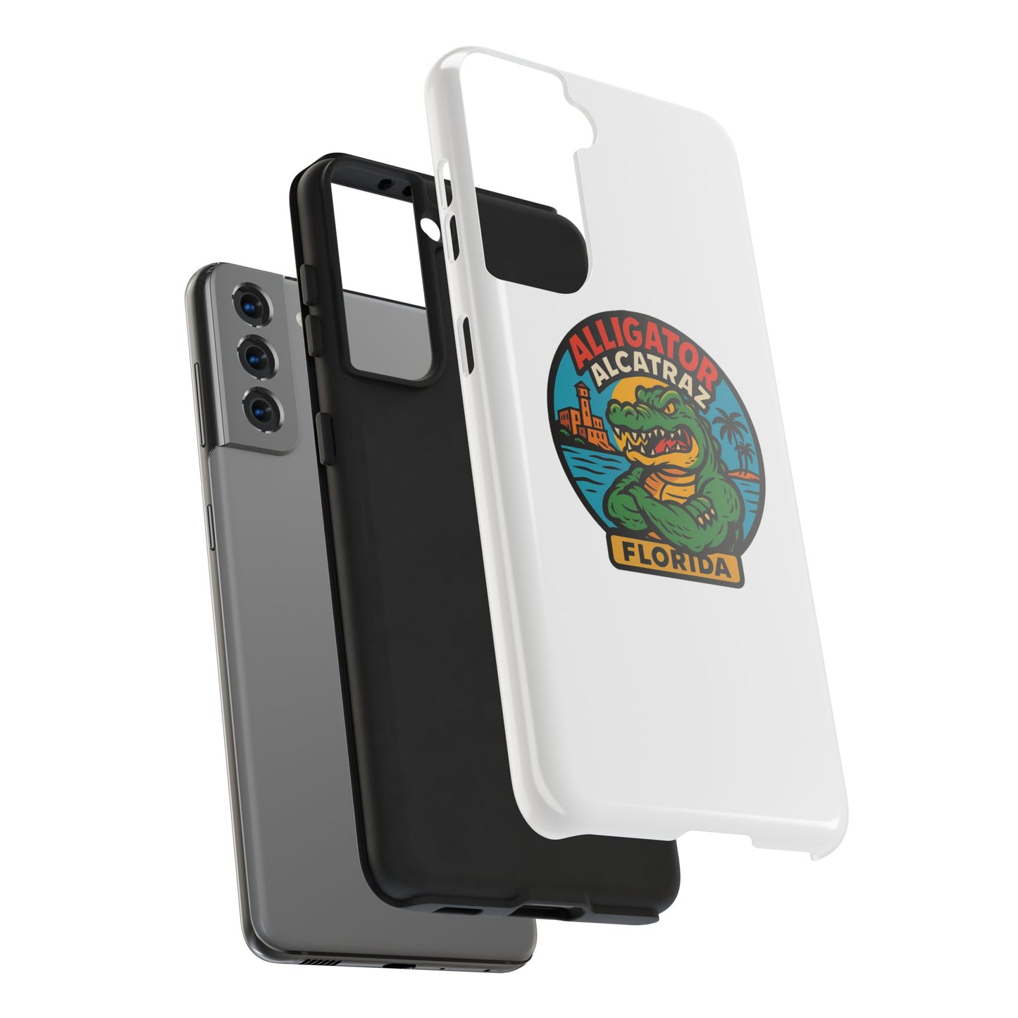 Alligator Alcatraz Tough Phone Cases - Stylish Protection, Florida Souvenir, Wildlife Lover Gift, Trendy Accessories, Durable Design