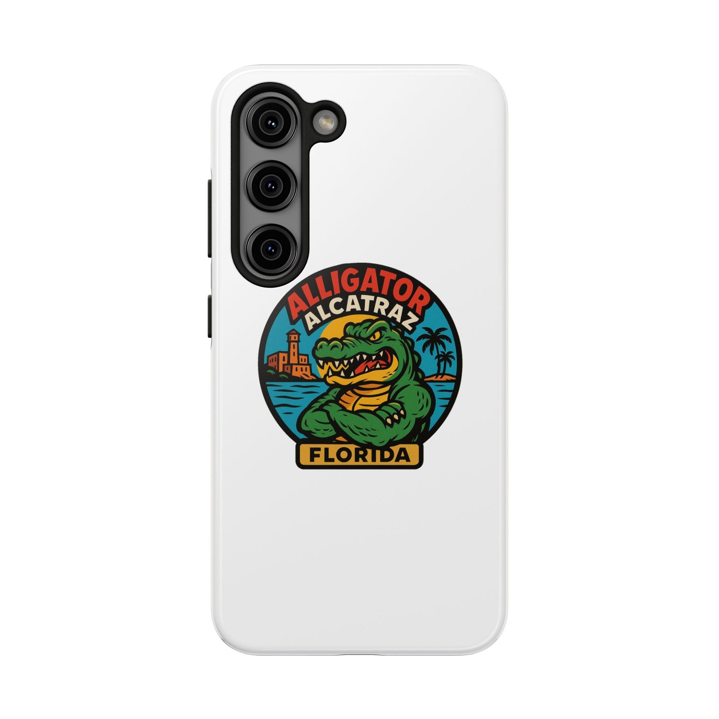 Alligator Alcatraz Tough Phone Cases - Stylish Protection, Florida Souvenir, Wildlife Lover Gift, Trendy Accessories, Durable Design