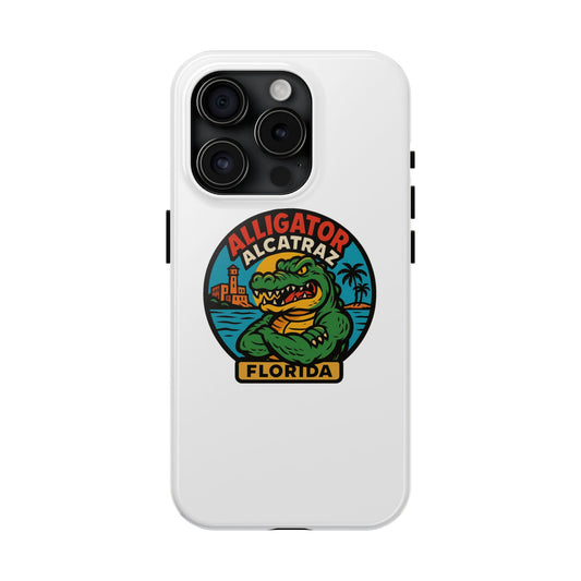 Alligator Alcatraz Tough Phone Cases - Stylish Protection, Florida Souvenir, Wildlife Lover Gift, Trendy Accessories, Durable Design
